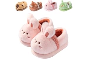 DRECAGE Pantofole per Bambino e Bambina Invernali, Calde Ciabatte in Peluche da Casa con Design Cartone Animato Ragazzi Ragazze
