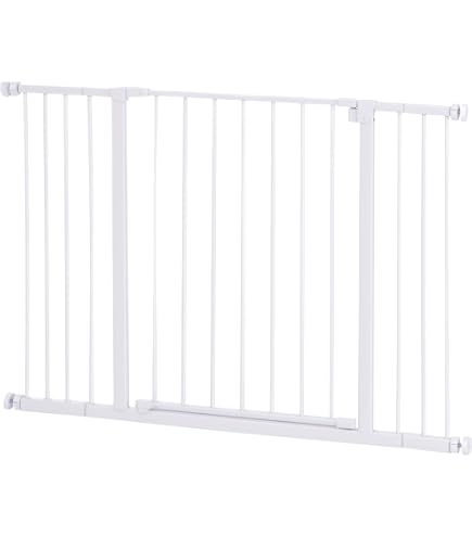 Barrière Sécurité Extra Haute Pour Chien Et Chat - 77-104 Cm, Hauteur 150/171 Cm, Métal, Installation Sans Perçage