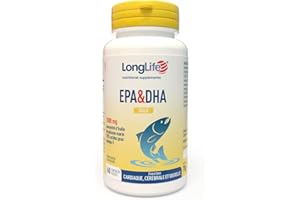 LongLife® EPA&DHA Gold | Omega 3 2100mg & 3000mg huile de poisson sauvage | Haut dosage 1200mg EPA & 600mg DHA | Fonction cardiaque, cérébrale et visuelle | Certifié IFOS | Sans gluten