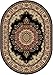 Produktbild Universal Rugs 104703 Black 5x8 Oval Area Rug, 5-Feet 3-Inch by 7-Feet 3-Inch Oval by Universal Rugs