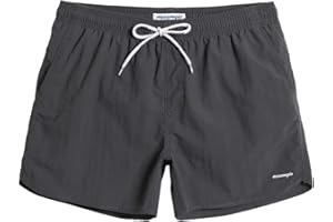 MaaMgic Men Swimming Shorts Classic Mesh Lined Surf Trunks Quick-Drying Beach Shorts Adjustable Drawstring Swimwear