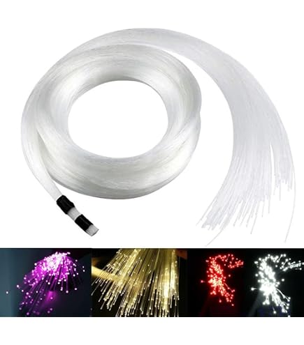 Câble Fibre Optique 2 Mm (noyau) / 3 Mm (gaine) PVC Noir étanche - Longueur 5 M, Pour Projets D'éclairage Décoratif DIY