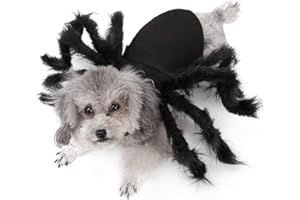 FS-PINGXIANG Pet Spider Costume - Halloween Spider Costume for Cats and Small to Medium Dogs Halloween Party Dress Up Festival Decoration Cosplay Pet Costume (S)