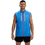 Time To Run Gilet da Corsa da Uomo con Tasche - Leggera Antivento Traspirante - Ideale per L'esercizio E Il Jogging