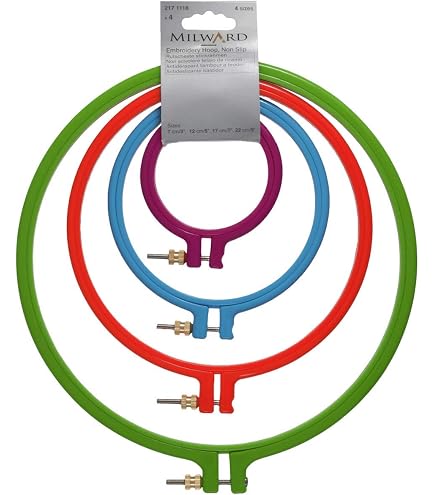 Set de 10 cerceaux en bambou 10 cm pour broderie point de croix et bricolage - Loisirs créatifs