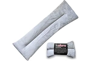 Koddle Microwavable Wheat Bag Heat Wrap Body Wrap for Pain Relief & Relaxation Suitable for Back Pain, Period Pain & Migraine Relief Infused with Lavender Durable and Resistant, Grey