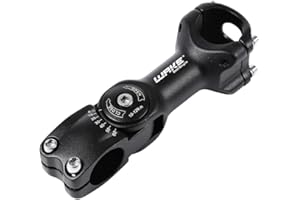 FOMTOR Potence de vélo réglable, 31,8 mm, 0-60° - pour vélos de route, VTT - 31,8 x 110 mm, noir