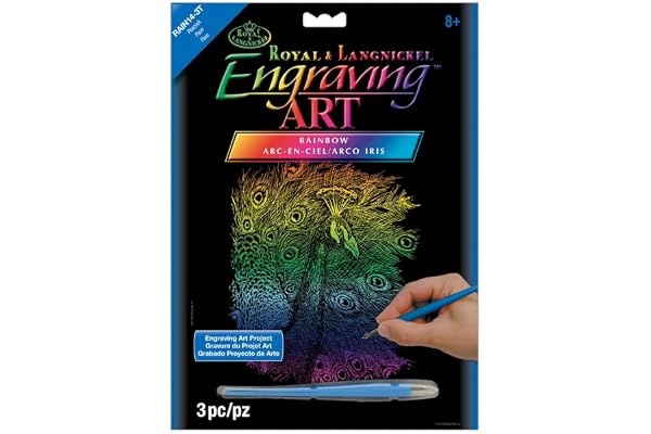 Royal & Langnickel RAIN14 Gravure d'art arc en ciel Taille A4 Paon