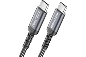 deleyCON 1m Câble de Charge USB-C (Câble de Charge Rapide 60 W) PD 3.0 PPS Câble USB-C vers USB-C pour iPhone 17 16 15 Pro Max Air Galaxy A16 A56 S25 S24 S23 Pixel iPad Pro MacBook AirPods Tablette
