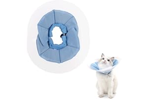 PLUSHCEWT Collare a cono per gatti, morbido, fodera morbida, collare per il recupero degli animali domestici, regolabile, a doppio strato, morbido, per il recupero dei cani, collari e coni per prevenire leccate
