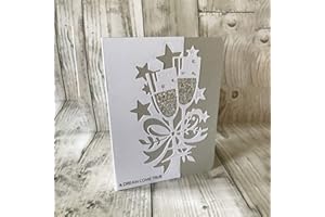 AOOL Wne Glass Metal Die Cuts，Wine Glass Party Festival Invitation Card Cutting Dies Cut Stencils for DIY Scrapbooking Photo Album Decorative Embossing Paper Dies for Card Making Templated