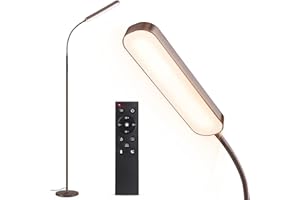 OUTON Lampa Stojąca LED Ściemniana, 15 W, 1500 lm, 4 Temperatury Barwowe, Pilot i Sterowanie Dotykowe, Timer 1 h, Oświetlenie do Czytania w Salonie