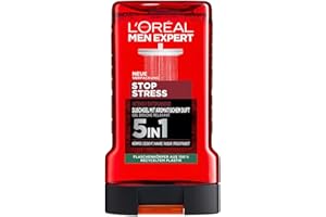 ‎L'ORÉAL MEN EXPERT L'Oréal Men Expert Duschgel und Shampoo für Männer, Duschbad zur Reinigung von Körper, Haar und Gesicht, Herren Körperpflege für langanhaltende Frische mit aromatischem Duft, Stop Stress, 1 x 250 ml
