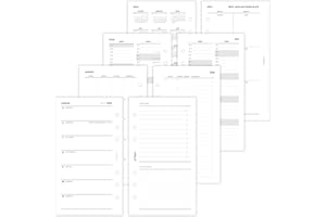 ‎PEN & PAGES pen & pages® Kalender 2026 "1 Woche eine Seite + ToDo" 1 Woche auf 2 Seiten Personal 9,5 x 17,1 cm Einlage für Ringbuch mit Monatsübersicht Jahresübersicht DACH Feiertagen 6 fach Lochung (All-in-One)