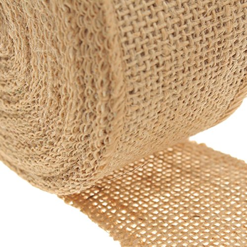 KING DO WAY Jute Wickelstreifen – Jutegewebe Juteband Stoffrolle 5CM X 10M - 4