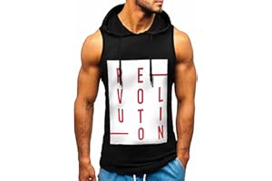 HOTCAT Tank top Herren Muskelshirt Ärmelloser Hoodie Muskelshirt Workout Sport Top Fitness Unterhemden Kapuzenpullover