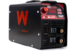 AWELCO SALDATRICE INVERTER 200 A AMP mod. ARC 250 + CASCO ELMETTO DI PROTEZIONE