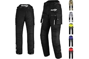 SHELLY SPORTS Shelly Pantalones de motocicleta para hombre con tela textil Cordura resistente al agua para carreras de motocicletas, equitación y protección contra impactos