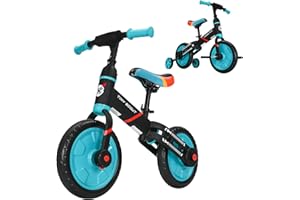 UBRAVOO Tiny Scout Vélo d'équilibre pour Enfants de 3 4 5 Ans, vélo 4 en 1 pour Enfants à partir de 3 Ans avec Roues et pédales d'entraînement,Cadre Sportif,Roues de 30 cm, Hauteur d'assise réglable