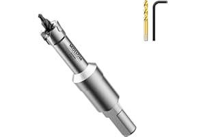 Mollom (14mm | 9/16'') Seghe a tazza in carburo pesante con 2 punte pilota, taglia acciaio inossidabile, acciaio dolce, ferro, rame, ottone, plastica