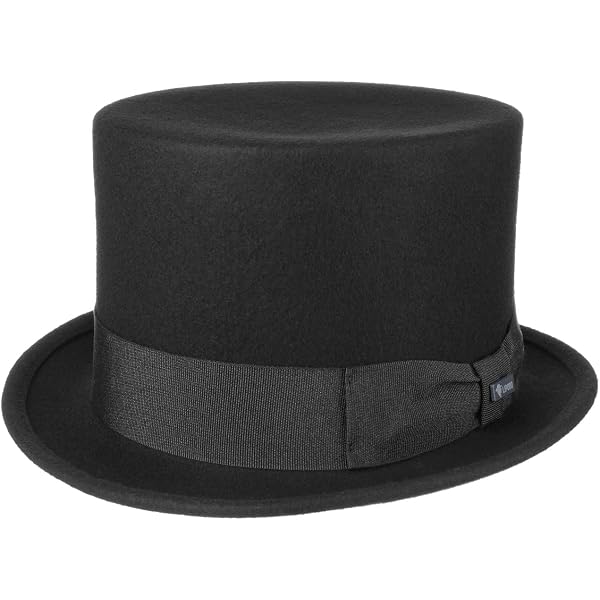 Sombrero De Copa Negro De Lana Para Adultos – Accesorio Formal Para Magos, Mayordomos Y Cosplay, Circunferencia 59 Cm, Altura 15 Cm