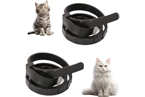 SHUNJIAN 2PCS Dog Col/lars,Adjustable Col/lar for Dogs,Dog Col/lars with Natural Essential Oils,Fle/a and Ti/ck Treatment for Do/gs,Do/g Fle/a And Ti/ck Treatment,Barking Coll/ar,Anti Bark Col/lar(BLACK CAT)