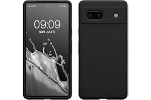kwmobile Carcasa Compatible con Google Pixel 7a Funda - Case TPU y Silicona antigolpes - Apto Carga inalámbrica - Negro Mate