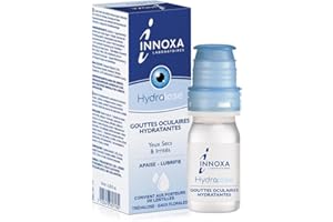 INNOXA Laboratoires - Gouttes Yeux - Hydrate et Soulage rapidement - Yeux Secs et Irrités - Atténue l'inconfort des Lentilles - Sans conservateurs - Fabriqué en France - 10ml