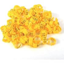 Produktbild von 100x Hühnerringe 16 Mm – Farbige Geflügel-Beinfinge, Nummeriert 1–8, Aus Kunststoff, Für Hühner, Gänse & Enten