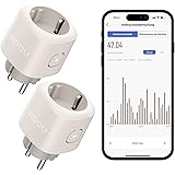 Nooie Wlan Steckdose mit Strommessung,Alexa Steckdose 2er Pack,Smart Home Smart Steckdose Kompatibel mit Alexa & Google Home,