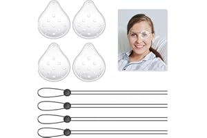 XATGIOUY 4 Pcs Transparent Eye Shield After Surgery, 9 Hole Plastic Ventilated Clear Eye Patches After Cataract Surgery Recovery, Adjustable Durable Protective Eye Masks, Eye Care Accessories for Adults
