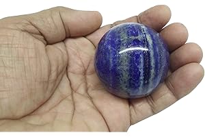 WholesaleGemShop Natural Lapis Lazuli 40-45 mm Ball Sphere Gemstone A+ Hand Carved Crystal Altar Healing Devotional Focus Spiritual Chakra Cleansing Metaphysical Gift Men Women