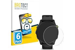 BROTECT Protector Pantalla para Garmin Forerunner 255/255 Music Protector Transparente (6 Unidades) Anti-Huellas