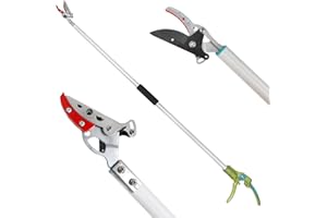 FLORA GUARD 1.3m Baumschere mit Feststellvorrichtung, schneidet Äste mit einem Durchmesser von bis zu 1/2 Zoll,leichter Früchtepflücker mit 180-Grad-drehbarem Griff