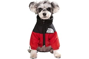 WEVGOUO Manteaux d'hiver Doudoune Blouson Pull-Overs Veste Vetement Polaire Petits Chiens Chiot Chat Chaton Pelucheux Chihuahua Yorkshire (6, 4XL:Tour de Poitrine:80cm)