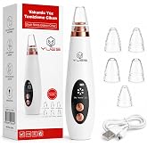 YUES Vakumlu Y&uuml;z Temizleme Cihazı Siyah Nokta Giderici, 6 Başlıklı Komedon Temizleme Aleti, LED Ekranlı, 3 Emiş Modlu, USB Şa