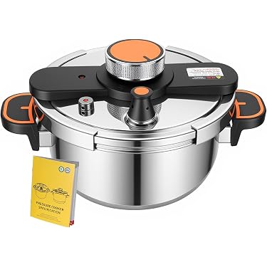 Autocuiseur émaillé 8L Blanc - Poignées Double Oreille - Pour Soupes, Viandes, Légumes