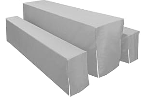 ‎MODERNO MODERNO blickdichte 3tlg. Hussen für Festzeltgarnituren 50er Bierbank Hussen in Grau - Bierzeltgarnitur Bierbank-Hussen & Biertisch-Husse Set