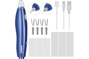 AFMAT Electric Eraser, 140 Eraser Refills, Electric Pencil Eraser Rechargeable for Artists, Electric Erasers for Drafting, Drawing, Painting, Sketching, Architectural Plans, Detailer Tool-Blue