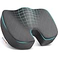 kossto Orthopedic Memory Foam Coccyx Seat Cushion for Tailbone, Sciatica, Lower Back Pain Relief for Office/Home Chair & Wheelchair Sitting Seat Mesh (Grey)