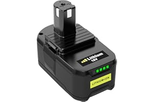 Moticett 5,5Ah Li-Ion Batterie de Remplacement pour Ryobi 18V RB18L50 RB18L40 RB18L25 RB18L15 P108 P107 P122 P104 P105 P102 P103 avec Indicateur LED