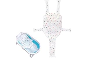 DABBOO Babybadenetzt Baby Badewanneneinsatz Badewannensitz Sitz Babywannen Babywannenmatte Antirutsch Verstellbar BadeNetz Neugeborene Dusche Mesh Bequeme Kleinkinder Badezubehör für Säuglingsbaden