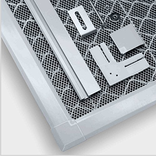Lichtschachtabdeckung Basic 115 x 60 cm ALU Rahmen + EVA Gewebe individuell kürzbares Schutzgitter, einfache Montage ohne Bohren - 3