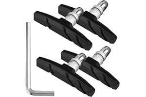 BEFRENETIC 5 Pcs Bike Brake Pads, Brake Pads for Bicycle, Brake Pads Universal Brake Blocks For Bicycle Set, 1 Hexagonal Spanner Included, for Road Bikes, Mountain Bikes