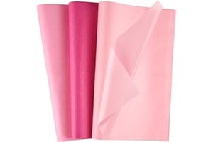 Morcheiong 60 fogli di carta velina rosa multicolore per confezioni regalo, per fai da te, compleanni, San Valentino, vacanze, matrimoni, feste, festival (50 x 37 cm)