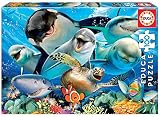 Divertido selfie de animales bajo el mar convertido en un fantástico puzzle de 100 piezas