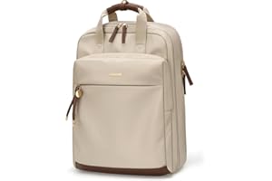 ‎GOLF QUALITY GOLF QUALITY Rucksack Damen, Elegant Schultertasche Groß Casual Daypack Klein Laptop Damen 15,6 Zoll Tagesrucksack mit Laptopfach Modern Arbeitsrucksack Für Damen Aprikose