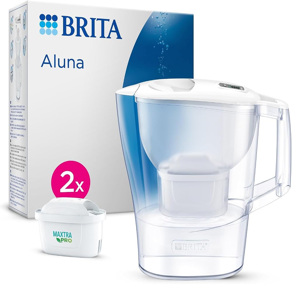 BRITA Aluna Cool 2x Maxtra Pro All-In-1 Filtreli Su Arıtma Sürahisi - Beyaz (2,4 lt)