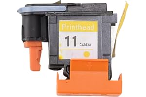 Tnfeeon Cabezal de Impresión de Impresora, Piezas de Impresora Duraderas de Color Amarillo, Cabezal de Impresión Resistente Al óxido ABS Colorfast para HP Designjet 100 110 111 500 510