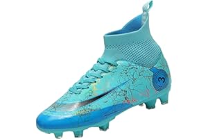 VTASQ Football Boots Men's High Top Spike Boy's Outdoor Soccer Shoes Professional Athletic Training Shoes Competition Football Shoes Cleats Sneakers Unisex